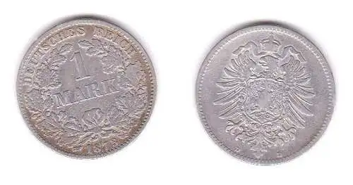 1 Mark Silber Münze Deutschland Kaiserreich 1873 D Jäger Nr.9 (112112)