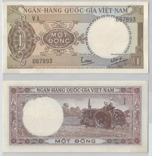 1 Dong Banknote South Vietnam (1964) Pick 15 UNC (143600)