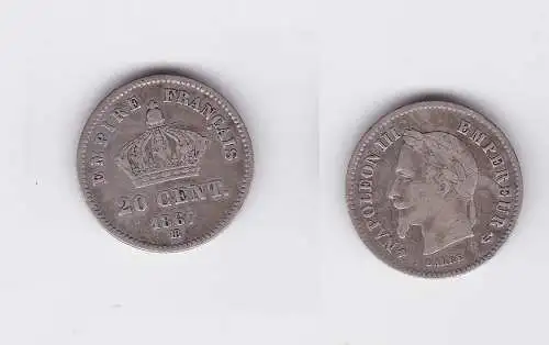20 Centimes Silber Münze Frankreich 1867 (118468)