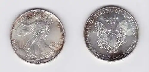1 Dollar Silber Münze Silver Eagle USA 1994 1 Unze Feinsilber (133597)