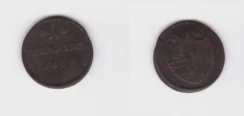 1 Pfennig Kupfer Münze Löwenstein-Wertheim 1804 (133754)