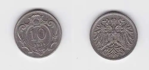 10 Heller Kupfer-Nickel Münze Österreich 1911 (133715)