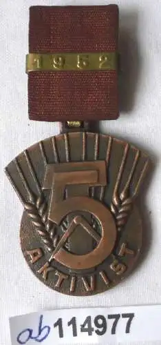 DDR Orden Aktivist des 5 Jahrplan 1952 (114977)