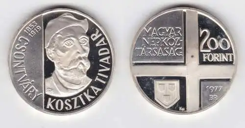 200 Forint Silber Münze Ungarn 1977 Maler Tividar Csontvary Kosztka (141247)