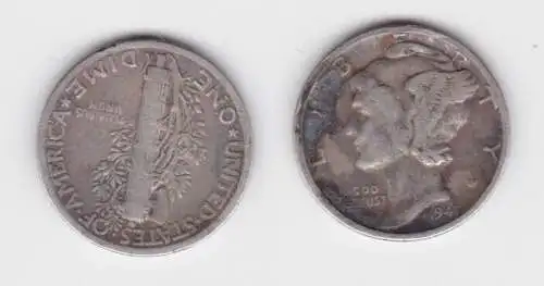 1 Dime Silber Münze USA 1941 Liberty (141985)