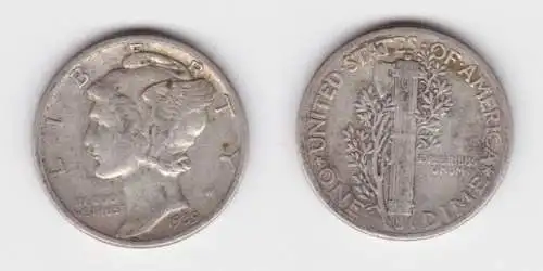 1 Dime Silber Münze USA 1939 Liberty (141795)
