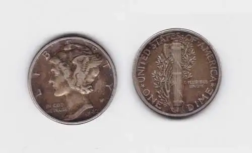 1 Dime Silber Münze USA 1942 Liberty (141255)