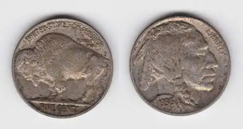 5 Cents Kupfer Nickel Münze USA 1936 (141766)