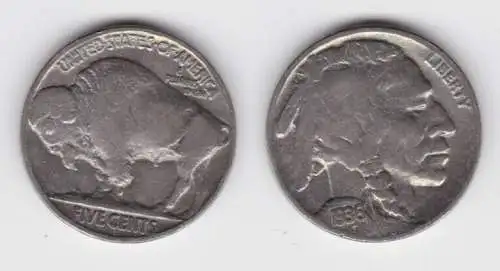 5 Cents Kupfer Nickel Münze USA 1936 (141991)