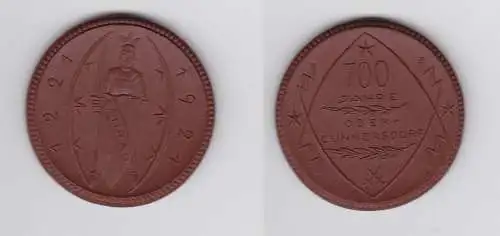 Meissner Porzellan Medaille 700 Jahre Obercunnersdorf - Conrad 1921 (132480)