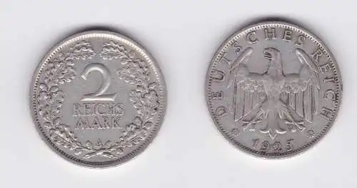 2 Mark Silber Münze Weimarer Republik 1925 A Jäger 320 (126837)