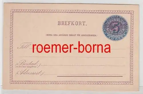 40518 seltene Ganzsachen Postkarte Schweden 5 Öre vor 1900