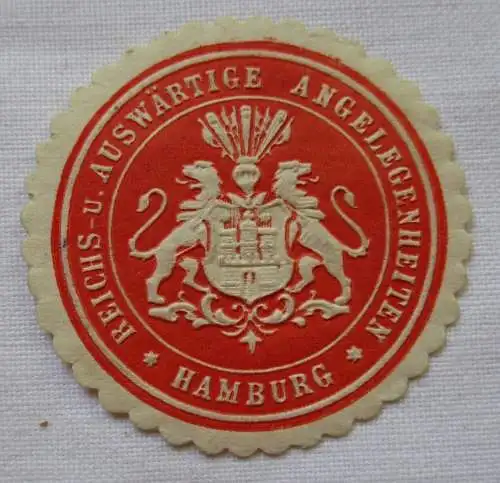 Vignette Siegelmarke Reichs- u. Auswärtige Angelegenheiten Hamburg (124886)