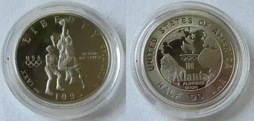 1/2 Dollar Kupfer-Nickel Münze USA Olympiade 1996 Atlanta 1995 S (116361)