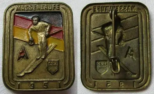 DDR Abzeichen Massensportabzeichen für den Wintersport Massenläufe 1951 (142241)