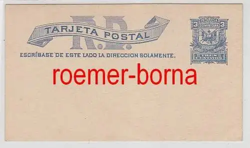 75161 seltene Ganzsachen Postkarte Dominikanische Republik 3 Centavos vor 1900