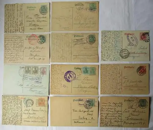 11 seltene alte Postkarten Deutschland mit geprüft Stempeln vor 1945 (129998)