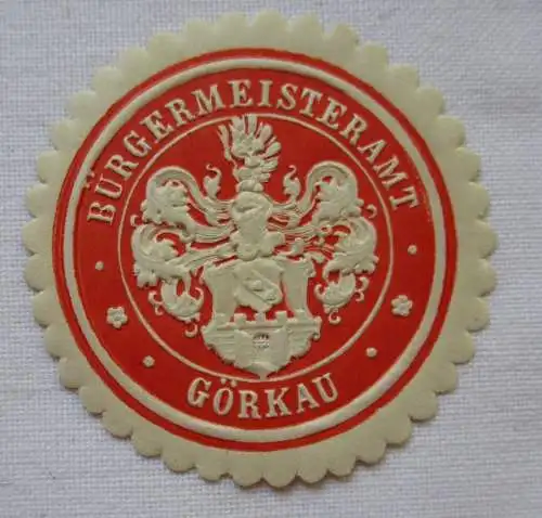 Seltene Vignette Siegelmarke Bürgermeisteramt Görkau (125006)