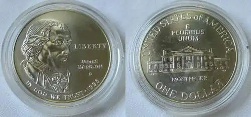 1 Dollar Silber Münze USA 1993 James Madison (125948)