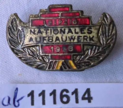 DDR Abzeichen Nationales Aufbauwerk Leipzig 1958 Gold (111614)