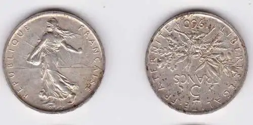 5 Franc Silber Münze Frankreich 1960 (122761)