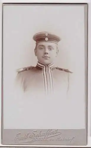 87243 Kabinett Foto Karabinier Borna mit Epauletten um 1915