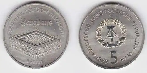 DDR Gedenk Münze 5 Mark Berlin Zeughaus 1990 vorzüglich (140560)