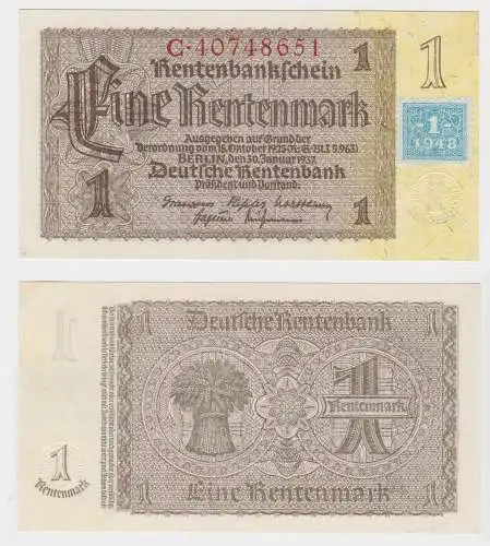 1 Mark Banknote DDR Deutsche Notenbank 1948 Kuponausgabe (130708)