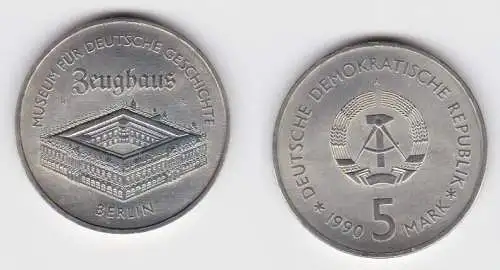 DDR Gedenk Münze 5 Mark Berlin Zeughaus 1990 vorzüglich (140263)