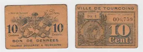 10 Centimes Banknote Ville de Tourcoing (130123)