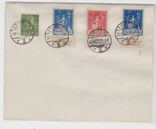 60141 Brief Deutsches Reich mit 4 Marken für Alters und Kinderhilfe