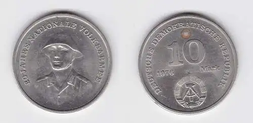 DDR Gedenk Münze 10 Mark 20 Jahre Nationale Volksarmee NVA 1976 Stgl. (122580)