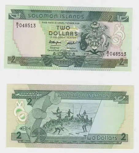 2 Dollars Banknote Solomon Islands bankfrisch UNC (130100)