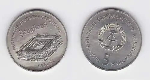 DDR Gedenk Münze 5 Mark Berlin Zeughaus 1990 Stempelglanz (125284)