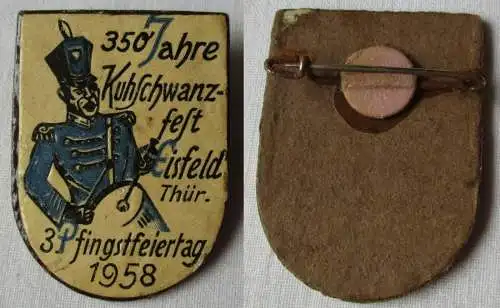 DDR Abzeichen 350 Jahre Kuhschwanzfest Eisfeld 3.Pfingstfeiertag 1958 (117457)