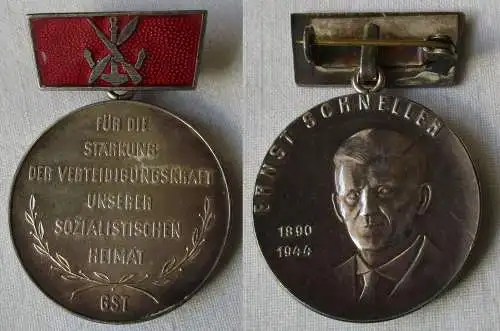 DDR Medaille Ernst Schneller GST Silber 900er Punze im Rand (119182)