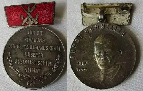 DDR Medaille Ernst Schneller GST Silber 900er Punze im Rand (119648)