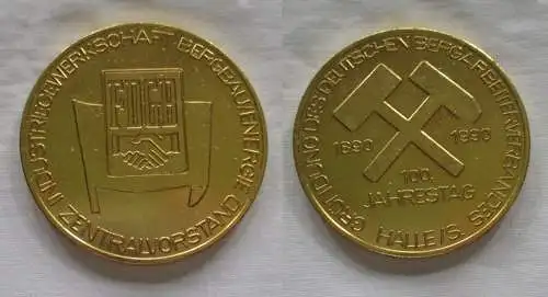 Medaille100 Jahre Gründung des Dt.Bergarbeiterverbandes Halle a.S. 1990 (151183)