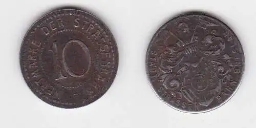 10 Pfennig Eisen Wertmarke der städt. Straßenbahn Breslau (151398)