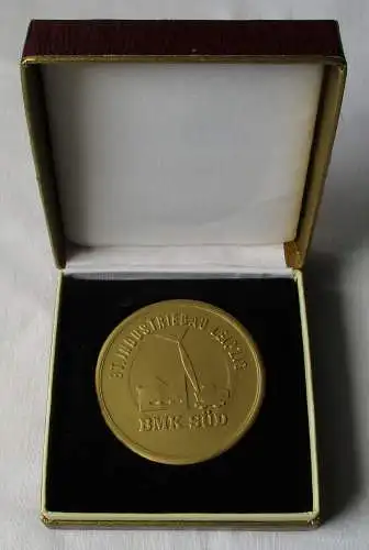 DDR Medaille BT. Industriebau Leipzig BMK Süd 20 Jahre DDR 1969 im Etui (116325)