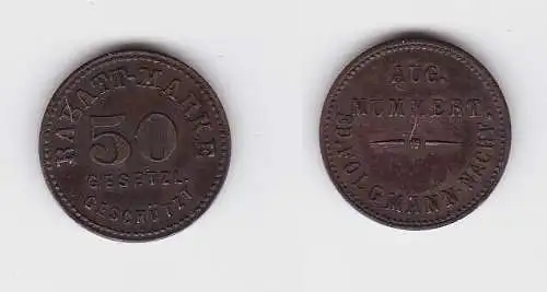 Seltene 50 Pfennig Rabattmarke Aug. Mummert Ed. Folgmann Nachf. um 1920 (151167)
