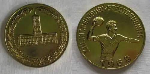 Medaille XIII. Internationale Neujahrs-Städte-Turnier 1969 in Gold (151427)