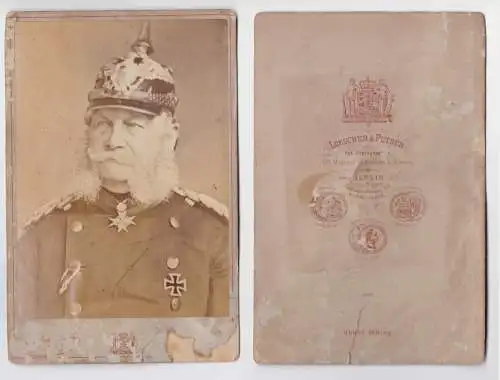 07215 Original Foto Deutscher Kaiser und König von Preussen Wilhelm I um 1888