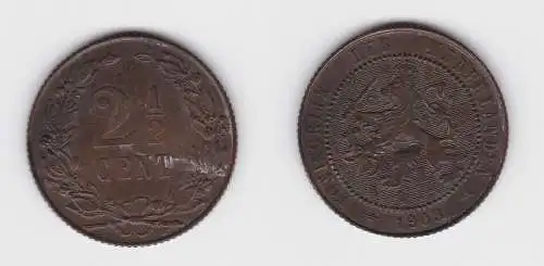 2 1/2 Cent Kupfer Münze Niederlande 1903 ss+ (134962)