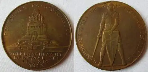 Medaille deutscher Patriotenbund Völkerschlachtdenkmal Leipzig 1913 (143866)
