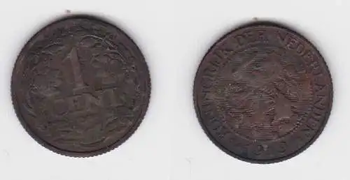 1 Cent Kupfer Münze Niederlande 1919 ss (132004)