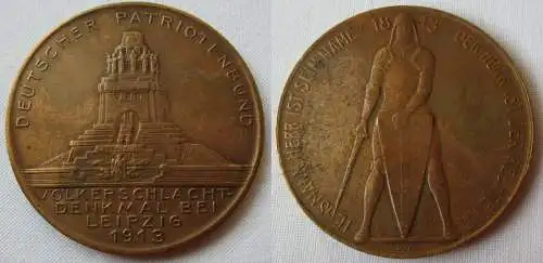 Medaille deutscher Patriotenbund Völkerschlachtdenkmal Leipzig 1913 (143201)