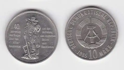 DDR Gedenk Münze 10 Mark 40.Jahre Kriegsende 1985 (151046)