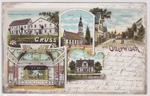 53130 Ak Lithographie Gruß aus Otterwisch Gasthaus usw. 1906
