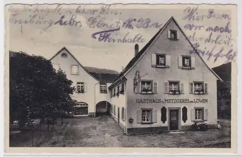 900759 AK Ebnet bei Freiburg - Gasthaus und Metzgerei zum Löwen, Bes. Schneider